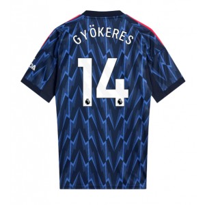 Arsenal Viktor Gyokeres #14 Jalkapallovaatteet Vieraspaita 2025-26 Lyhythihainen